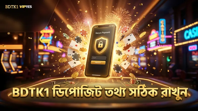 BDTK1 তে ডিপোজিটের জন্য প্রয়োজনীয় তথ্য সঠিক রাখা জরুরি।
